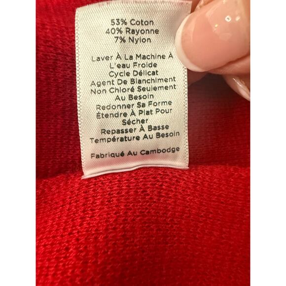 Talbots Red Tunic Sweater Size 2X Mock Turtleneck - Picture 5 of 8